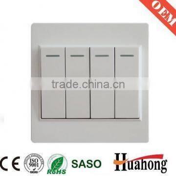 220V 4 gang piano keys wall switch