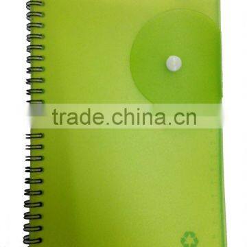 Sell popular spiral notebook with PP cover,Wenzhou,2014 notebook