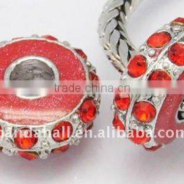 Rondelle Magnetic Crystal Rhinestone Charms Bead Jewelry(ALRI-B002-6)