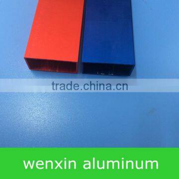 red anodizing square aluminum tube