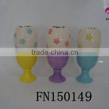 Decorative easter egg cup ceramic flower vase