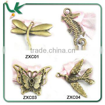 Custom Made Anti-Brass Colour Zinc Alloy Animal Metal Charms