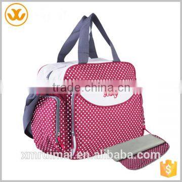 2016 New Design Printed Waterproof Baby Customized Tote Leather Diaper Bag photo-2