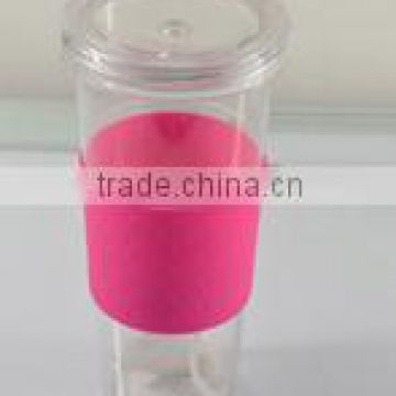 Reusable Silicone Drinking Cup Sleeve for Heat Resistant and Protection