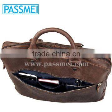 Vintage Full Grain Genuine Leather Business Briefcase Men Travel Laptop Bag                        
                                                Quality Choice