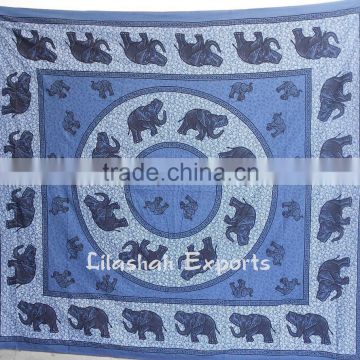 529-A CottonPrint Indian Tapestry Bedspread Bed cover Cubre cama algodon coton tenture celtique inde algadon colcha