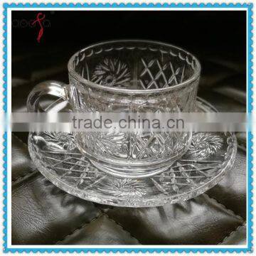 160ml Glass Coffee Cup with Saucer Turkish Tea Glass