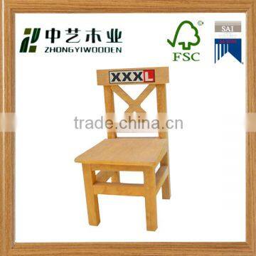 Made in China eco-friendly assembled unfinished mini OEM wooden chair toys