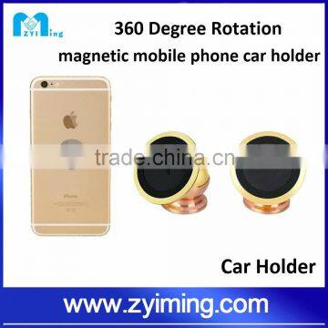 Zyiming car holder factory hot sell 360 Degree Rotation Magnetic universal car mount holder for smart phone