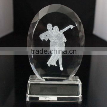 mini laser man crystal award dancer trophy