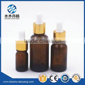 5ml/10ml/20ml amber glass dropper bottle with pipette