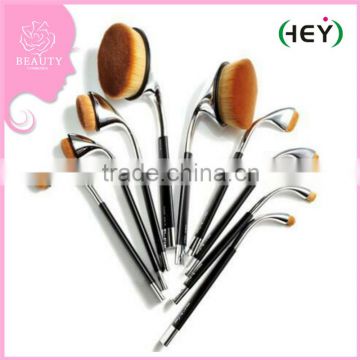 2016 New Arrival 9pcs Golf Makeup Brushes Oval Makeup Brush Set