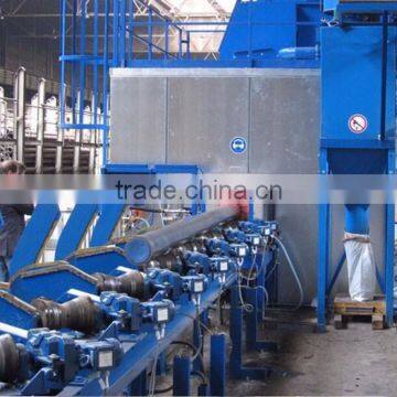 conveyor type turbine wheel sand blasting machine for cleaning metal