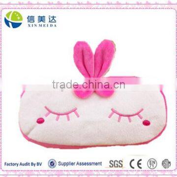 Popular Cute Rabbit Cartoon zipper large capacity plush pencil case for girls