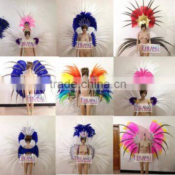 Ostrich Feather Brazil Carnival Samba Headdress Shoulder                        
                                                Quality Choice