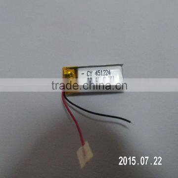 PL451224 deep cycle rechargeable lithium polymer battery 3.7v 90mah li- ion polymer battery