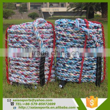 Fitness high quality tug of war cloth rope , tug of war rope nylon