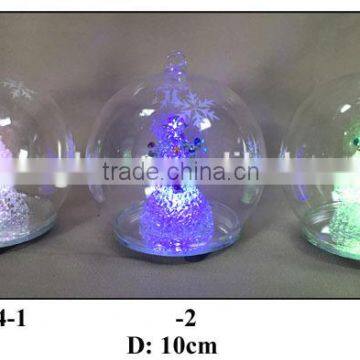 Hand Painted Glass Christmas Ball with LED Light