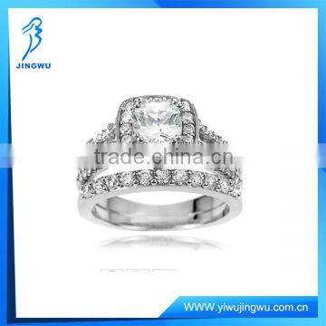 Women's 925 Italian Silver Cubic Zirconia Engagement Ring Jewelry