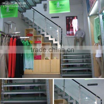 Stainless Steel /Steel Tempered Glass Stairs