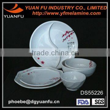 Elegant design melamine hotel fancy dinnerware