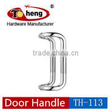 Stainless Steel Door Pull Curved Long Handle for Glass Door