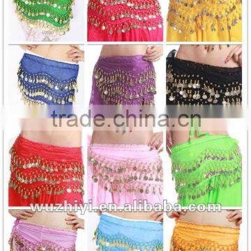 professional belly dance tribal scarf and waist chains with 12 different colors