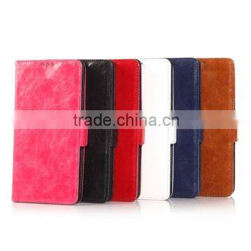 oil texture finishing leather flip wallet case leather phone case for samsung galaxy