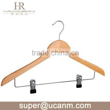 HRW-30P2N Wooden suits clip hanger