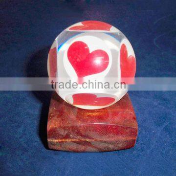Food Ball Shape Crystal Craft/crystal Gift photo-3