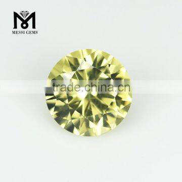 Fashion Jewelry Bead Wholesale Olive Yellow Shining Nano Gemstone