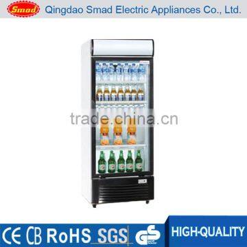 200L commercial upright single door auto-defrost showcase with CE/ROHS