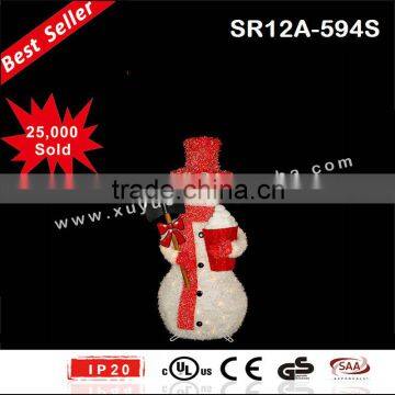 Animated christmas standing snowman for garden decoration