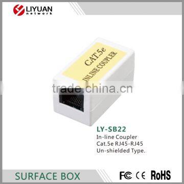 LY-SB22 rj45 female in-line coupler CAT5e CAT6 coupler