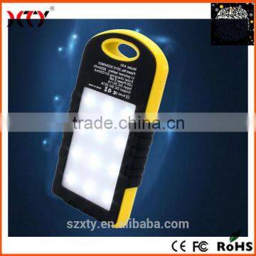 Solar Power Bank Charger 5000mah Usb Portable Power Bank With LED light