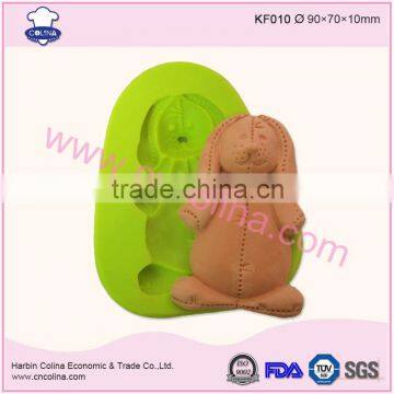 LFGB standard 3d dog shape fondant tools silicone molds