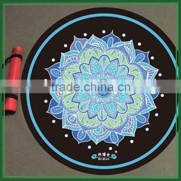 Wholesale Custom Printed Portable Thin Rubber Round Mat photo-4