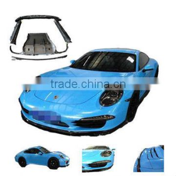 Carbon Fiber diffuser lip spoiler and front spoiler for Porsche 991 V-style