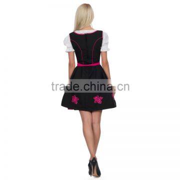 2016 Women Custom Cotton Polyester Trachten Mini Dirndl (Tracht Dirndl)