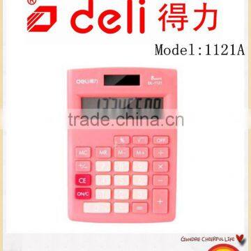 Deli Portable Voice Calculator electronic office calculator 8 digits Model 1121A