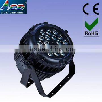 18*4in1 RGBW full color led flashing strobe light, outdoor led waterproof par light stage light