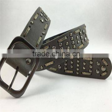 Hand Made PU Leather Stud Fashion Belt for Jeans photo-5
