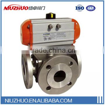 Alibaba online shopping sales low price Pneumatic three ball valve