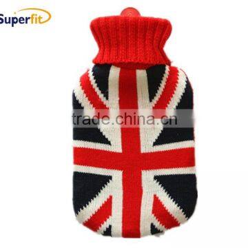 2 liter hot water bottle knitted cover with european style