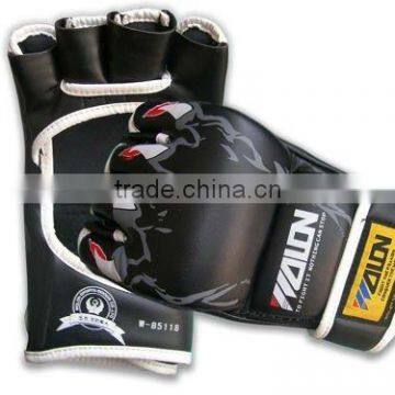 Black Open Palm boxing Grappling Glove