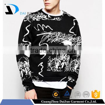 Daijun oem men high quality screen print custom with 300g fleece fancy wholesale full print hoodies