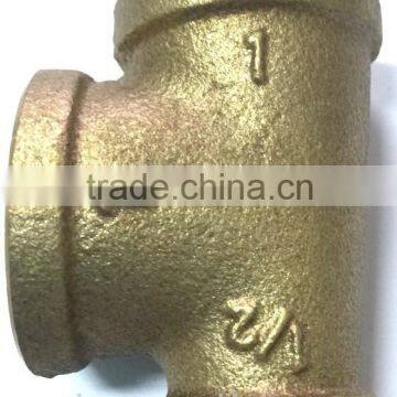 new products Taiwan 1x3/4 inch pipe brass fittings reducing tee