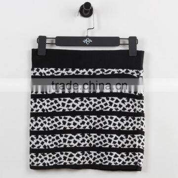 F5S43013 New Arrival Contrast Waistband Knit Skirt Women Stripe Mini Skirt photo-5