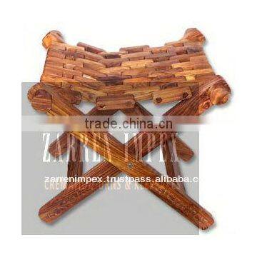 Wooden Stool Folding 18"