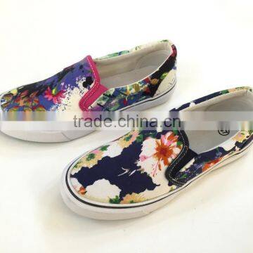 6 Colorways Slip on Vulcanized Women Sneaker Shoe Low Price China Canvas Women Shoes 2016 photo-2